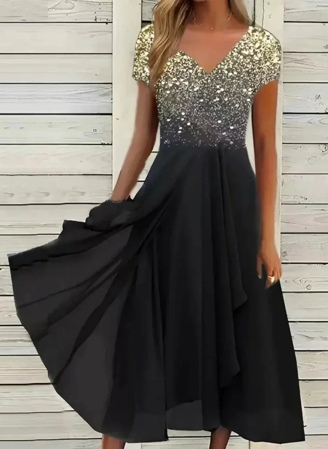 Beautiful floral print evening gown, a chic maxi dress for women attending weddings or special events.