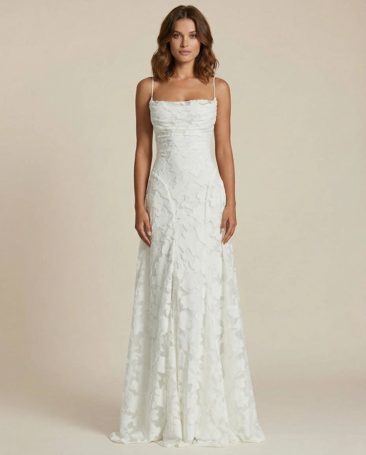 Women's romantic floral maxi dress, perfect for spring garden parties or elegant events.