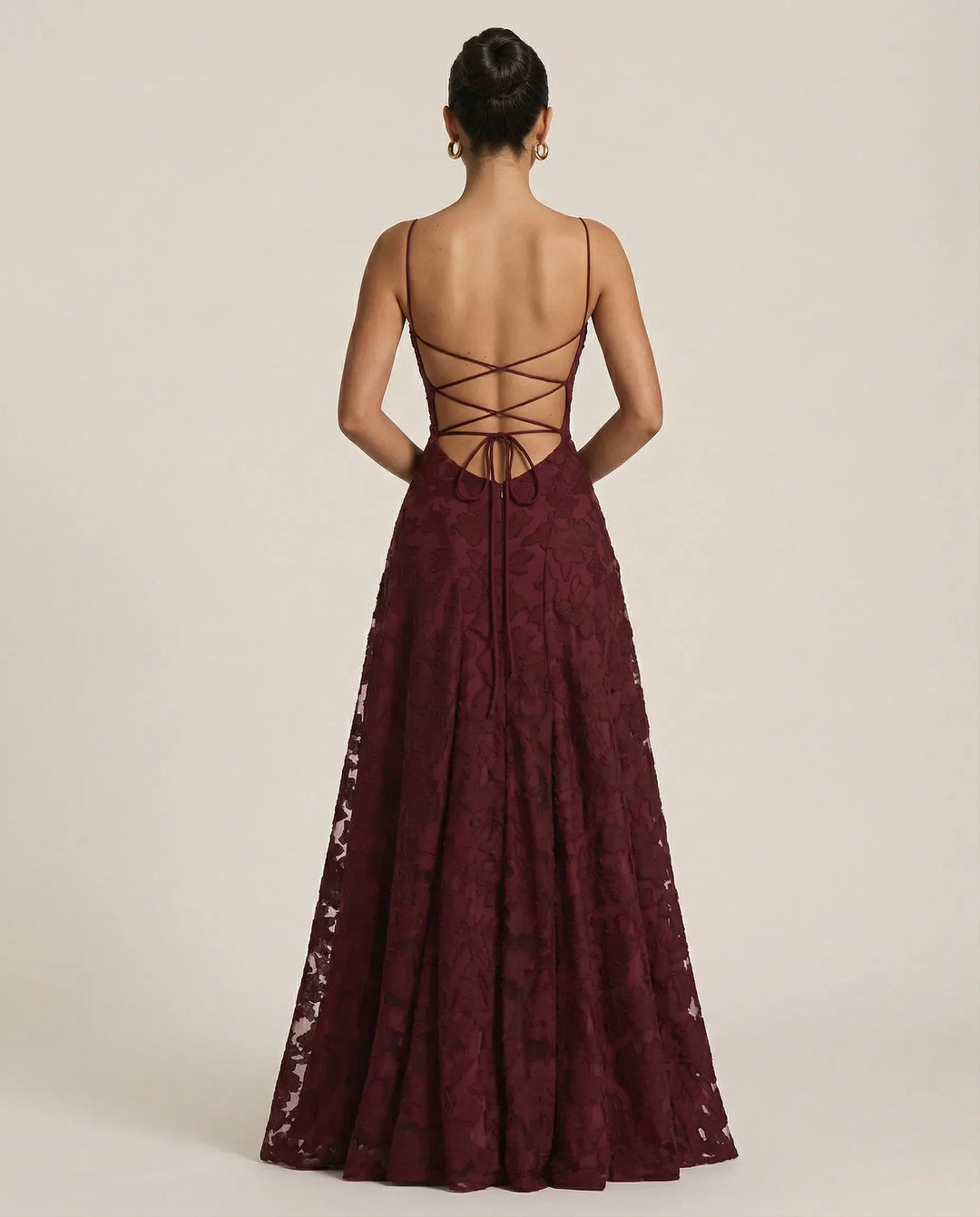Women's flowy floral maxi dress, ideal for elegant evening wear or garden parties.
