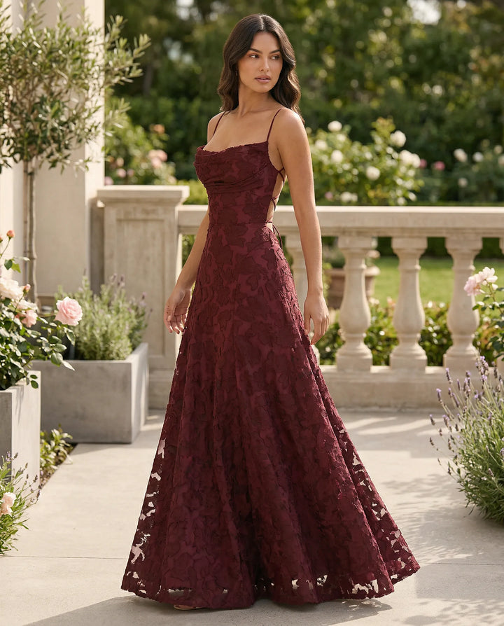 Women's elegant floral print maxi dress, perfect for wedding guest or evening events.