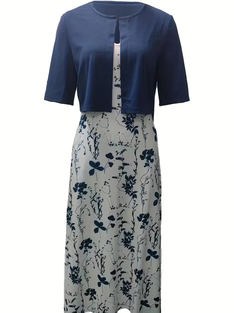 Vibrant floral two-piece set for women, combining elegance and casual summer style.