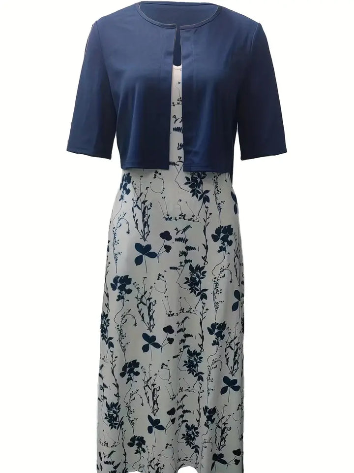 Vibrant floral two-piece set for women, combining elegance and casual summer style.
