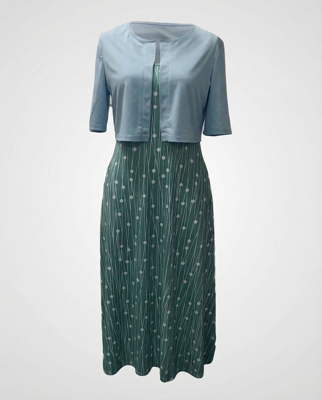 Fashion-forward floral two-piece dress set for women, ideal for any occasion.
