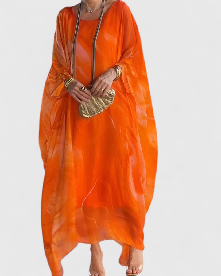 Comfortable women's flowy maxi dress, an elegant and versatile choice for summer parties or formal gatherings.
