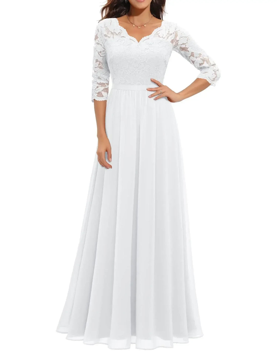 Sophisticated elegant long dress. A beautiful evening gown for formal and special occasions.