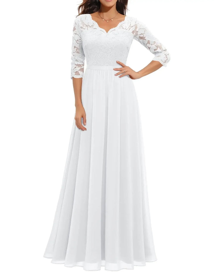 Sophisticated elegant long dress. A beautiful evening gown for formal and special occasions.