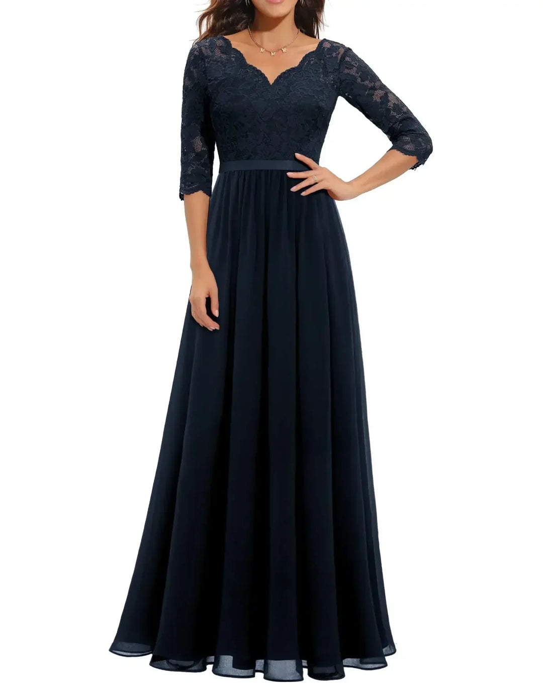 Gorgeous flowy maxi dress. Elegant wedding guest dress or formal special occasion gown for women.
