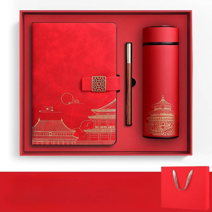 High-quality stationery set featuring iconic Forbidden City imperial elements.