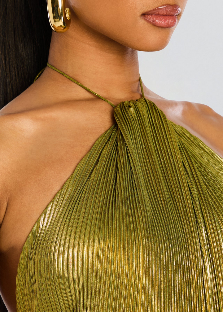 Stunning women's green sculpted fit maxi dress, an elegant evening gown for formal special occasions.