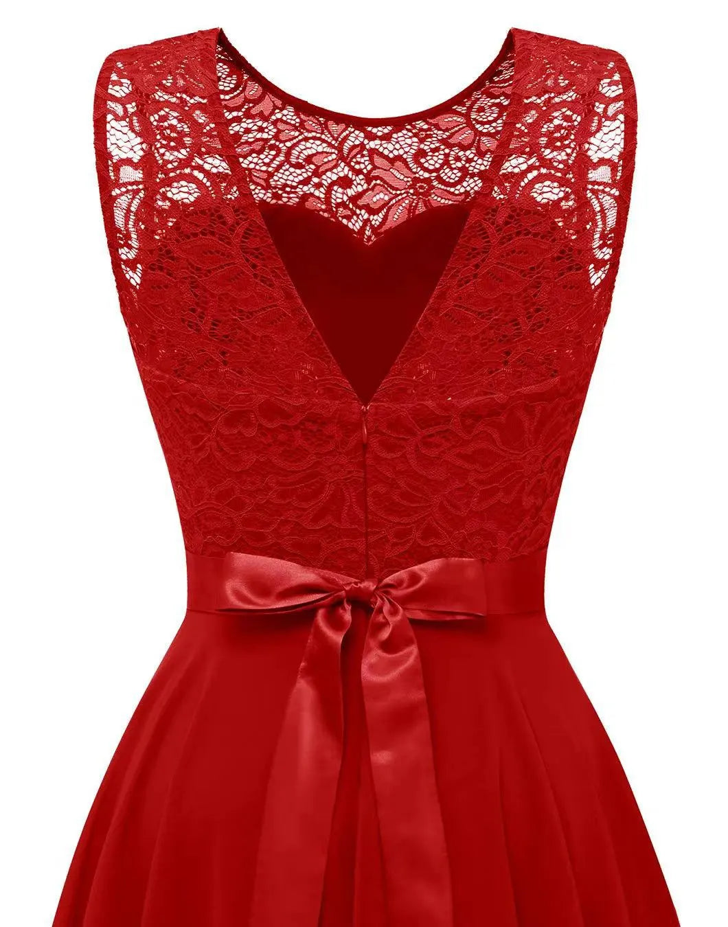 Elegant high-low wedding guest dress, a sophisticated sleeveless formal gown for women's special events.
