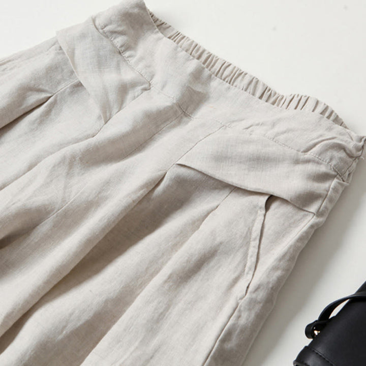 Professional women's high-waist wide-leg office pants, exuding comfort and stylish elegance.