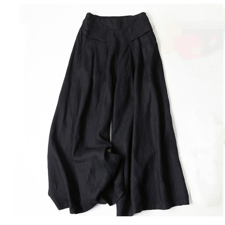 Versatile high-waist wide-leg women's trousers, great for both office wear & casual chic outfits.
