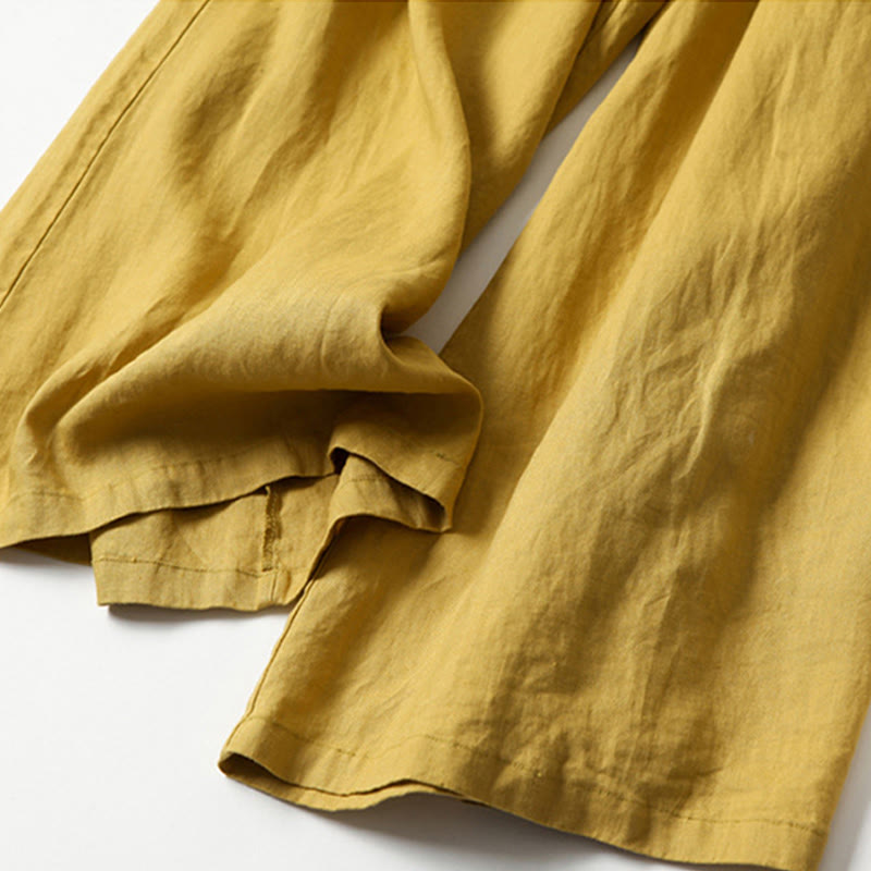 Fashionable women's long high-waist wide-leg pants, offering elegant and comfortable wear.