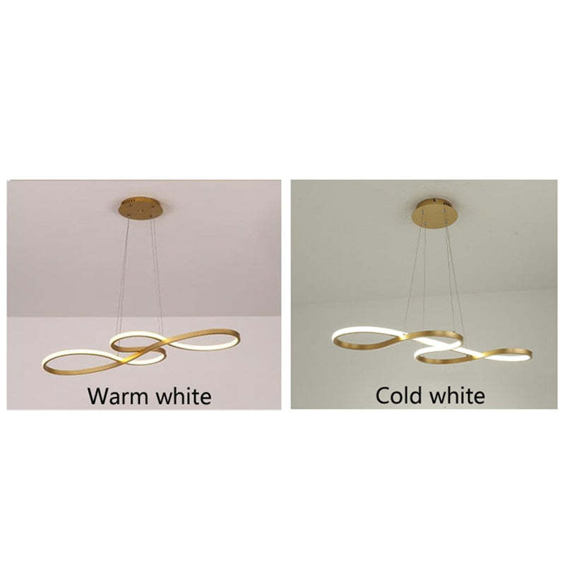Modern LED musical notes ceiling lamp, an elegant, energy-efficient pendant light for contemporary decor.