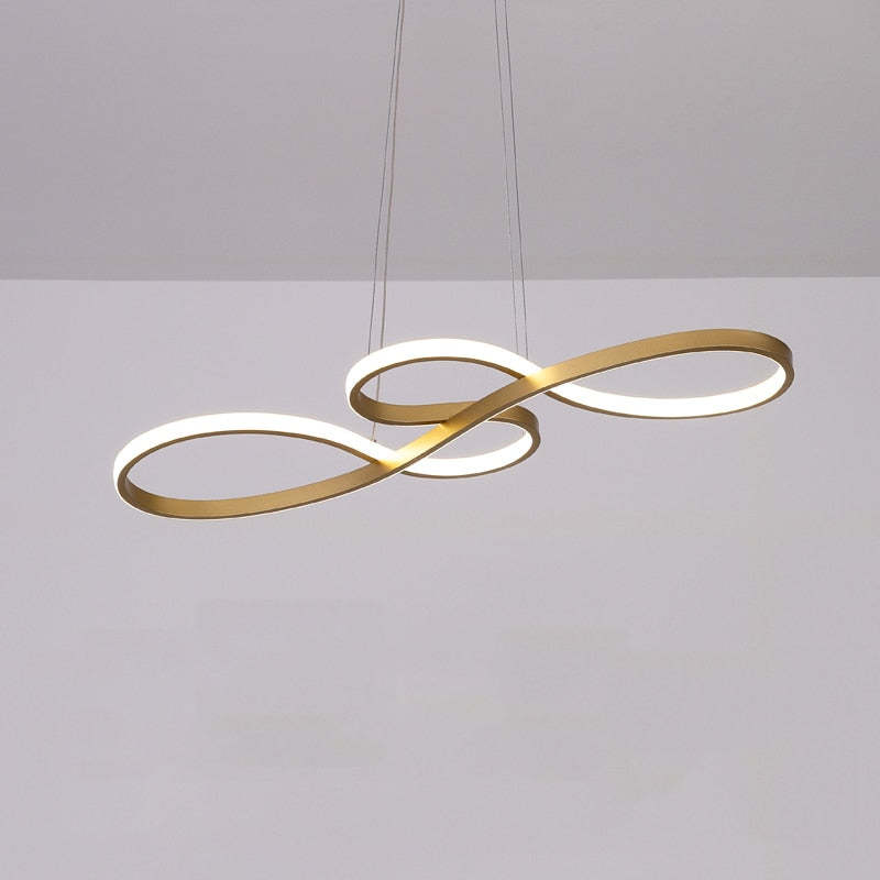 Stylish LED musical notes pendant lamp, contemporary lighting solution, enhancing home decor with artistry.