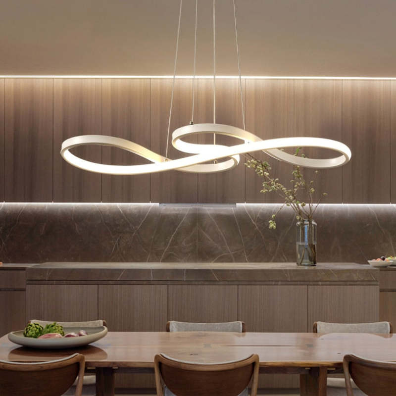 Designer LED musical notes ceiling lamp, elegant contemporary lighting fixture for modern home decor.