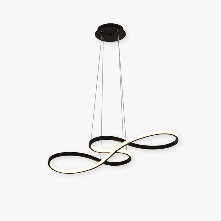 LED musical notes pendant lamp, modern ceiling light, adding an elegant touch to stylish interiors.