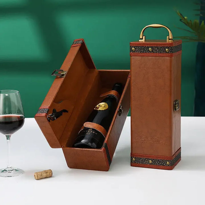 Professional wine travel case, offering elegant and secure storage for multiple wine items.