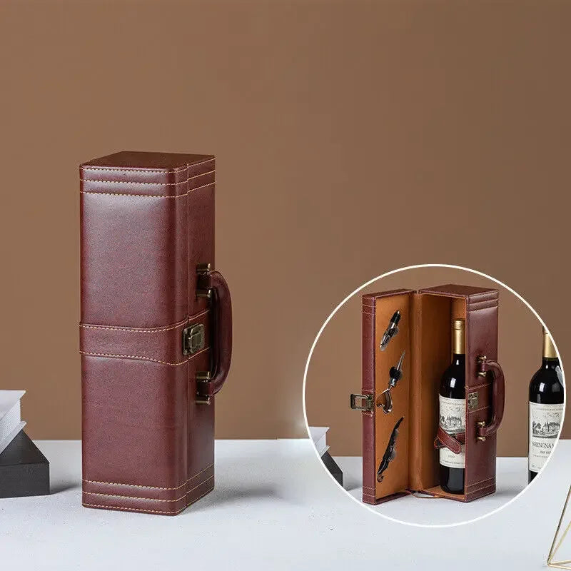 Unisex elegant wine holder, durable and stylish for safe transportation of wine bottles.