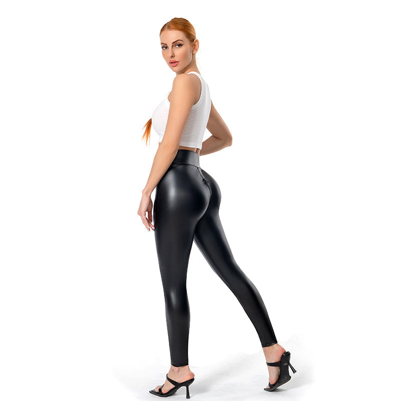 Fashionable matte high-waisted women's pants, a chic, comfortable, and versatile wardrobe essential.