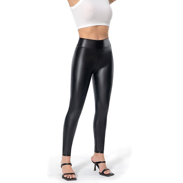 Chic women's matte high-waisted pants, offering a comfortable and versatile style for elegant outfits.