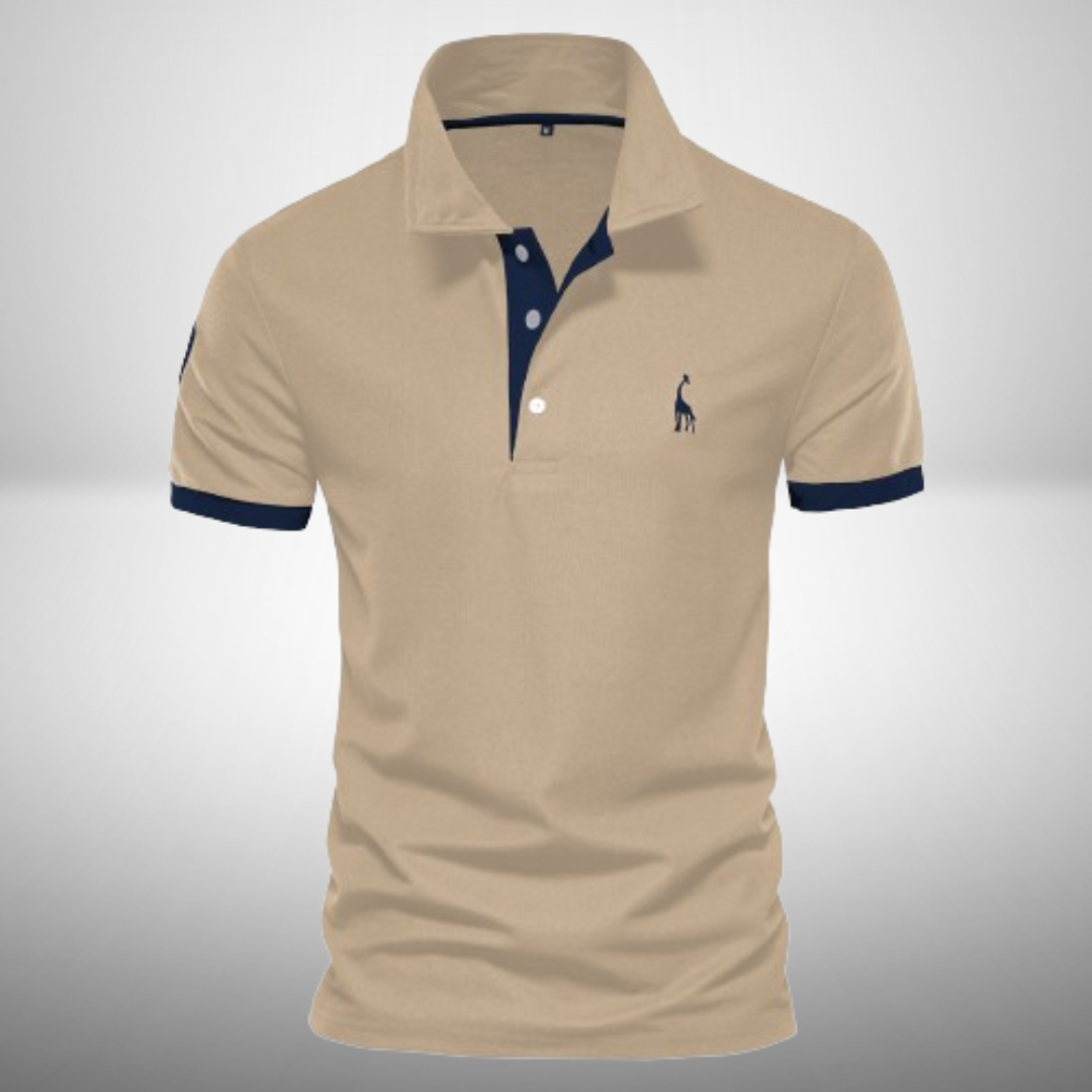 Classic men's polo shirt, a comfortable and elegant short-sleeve top for versatile smart casual outfits.