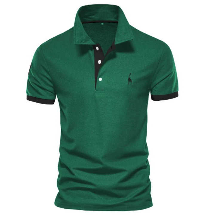 High-quality men's polo shirt with a sophisticated, comfortable design. Essential short-sleeve top for men's fashion.