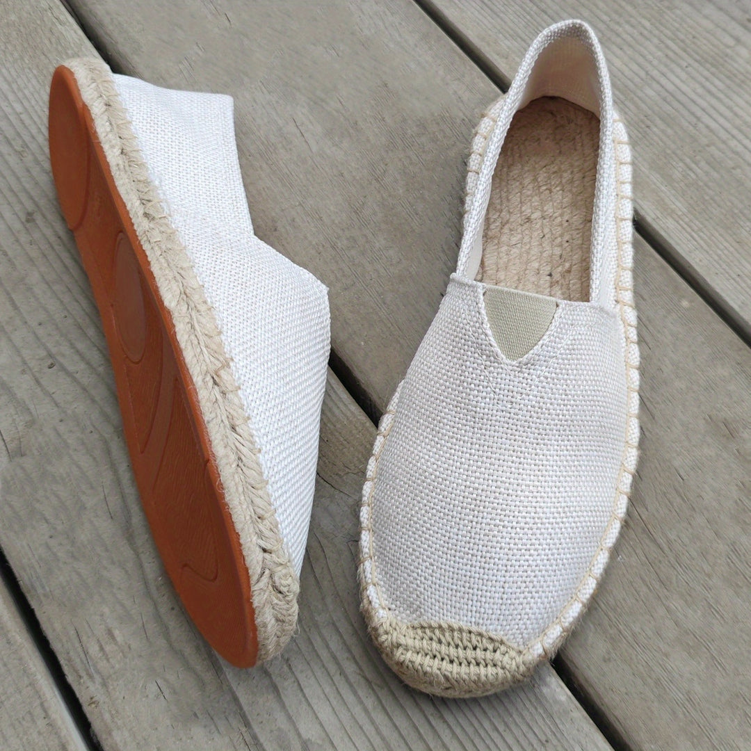 Lightweight men's slip-on espadrilles, perfect for effortless summer style, vacation, & warm weather.
