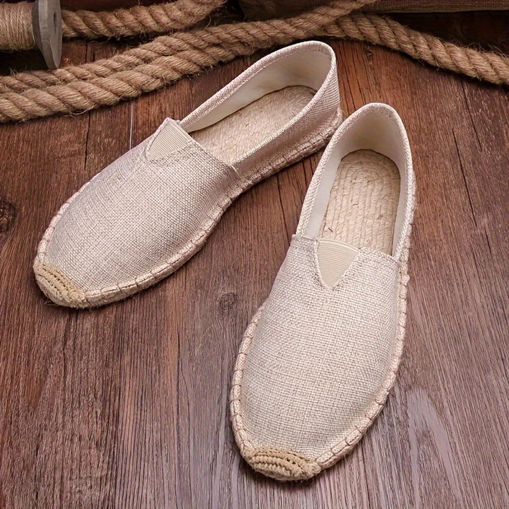 Stylish men's fashion espadrilles. Versatile, elegant summer shoes for comfortable casual & beach wear.