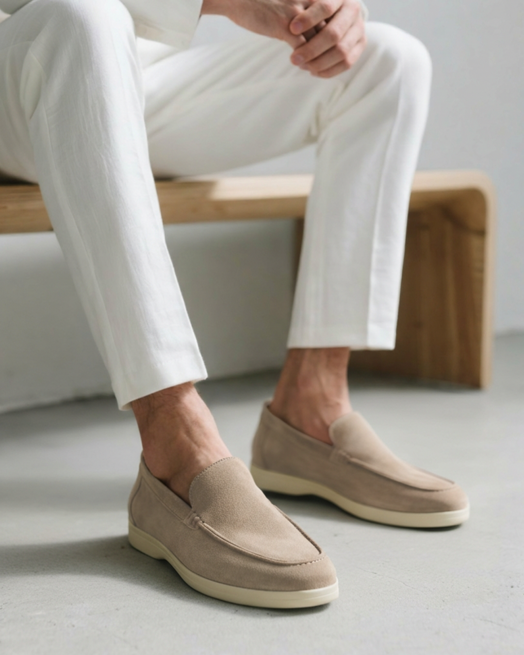 Stylish slip-on loafers for men, ideal for summer casual outfits.