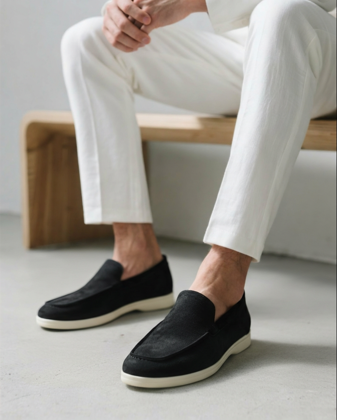 Classic men's casual loafers, ideal slip-on shoes for summer.