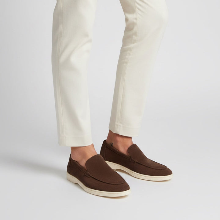 Stylish men's dress loafers, offering comfortable slip-on convenience & elegant design for summer.