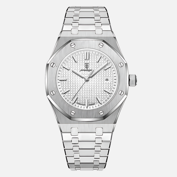 Men's elegant quartz watch, stainless steel, water-resistant, ideal accessory for any occasion.