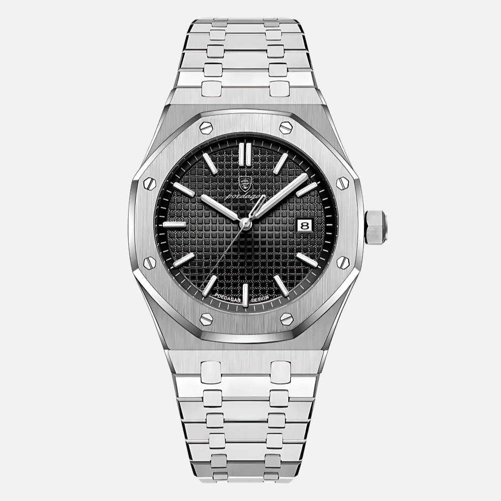 Sophisticated men's stainless steel watch featuring a classic design, a must-have elegant accessory.