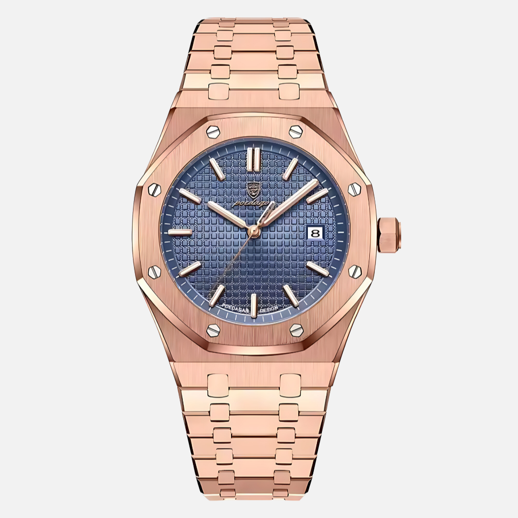 Versatile men's stainless steel watch, classic elegant design, suitable for everyday and formal events.