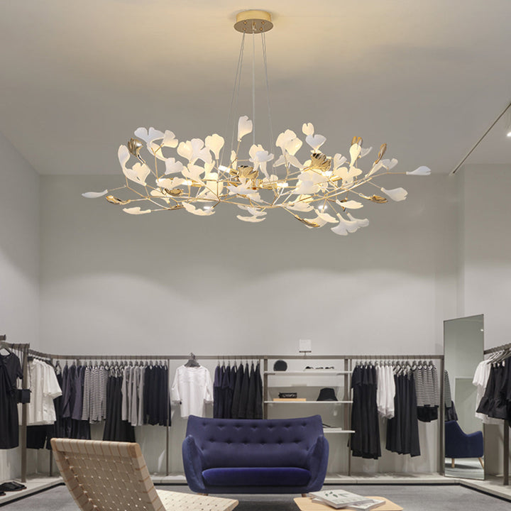 Stylish Merrlian LED pendant, gold & white, ideal for contemporary home lighting.