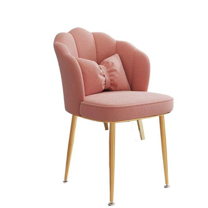 Versatile modern accent chair, gold legs, adding a stylish touch to any room.