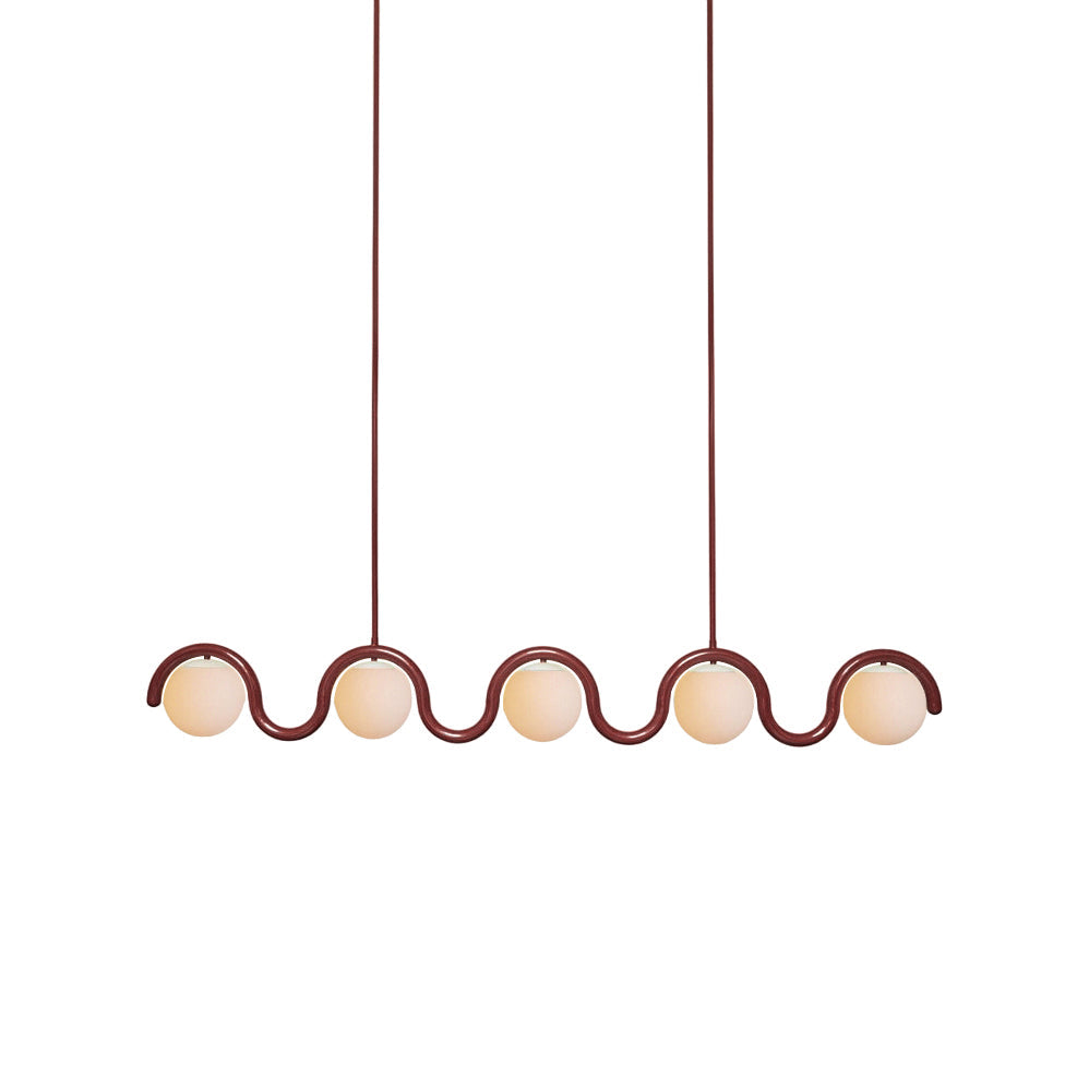 Elegant modern linear pendant light for dining room.