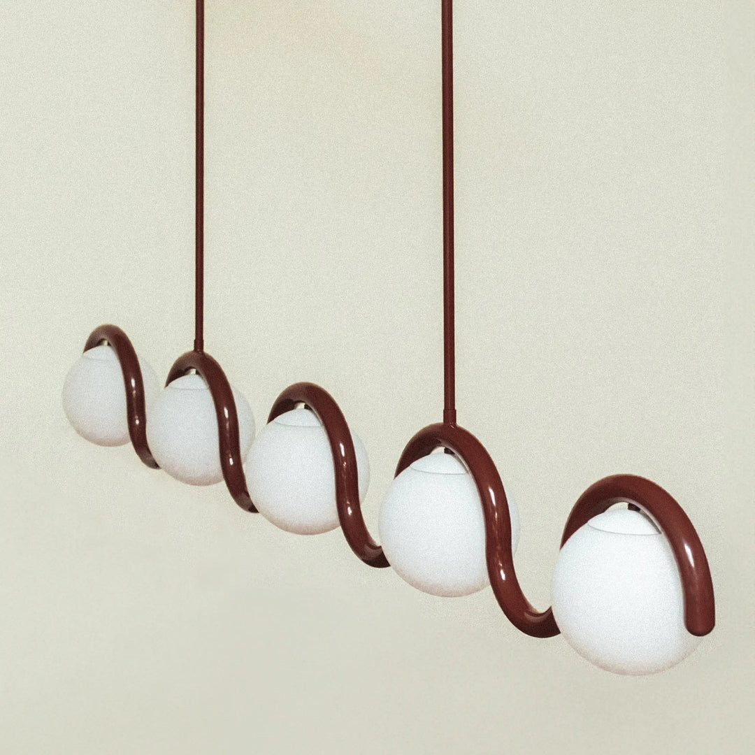 Elegant modern linear pendant light for living room.