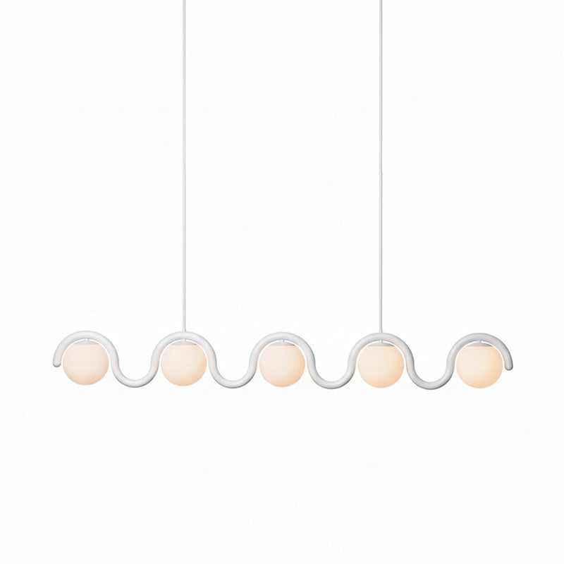Sleek contemporary linear chandelier.