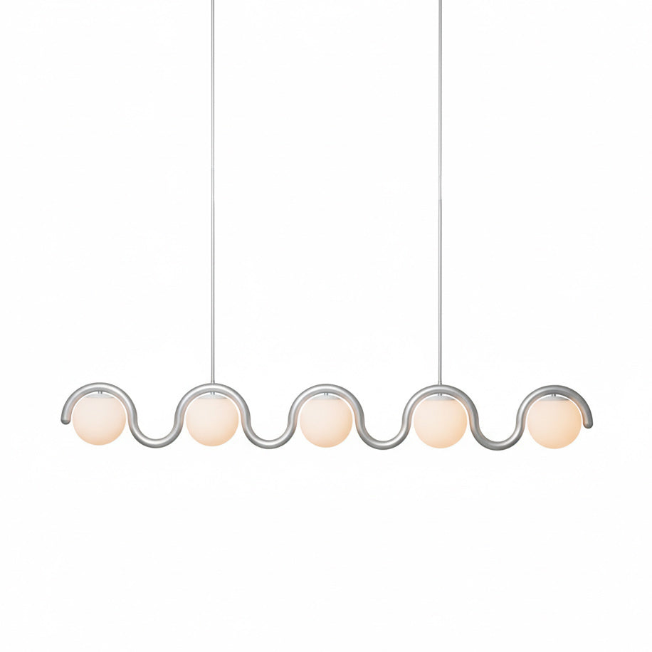 Minimalist linear pendant, stylish glass design.