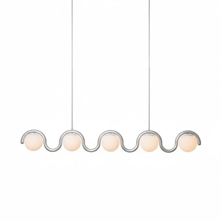 Minimalist linear pendant, stylish glass design.