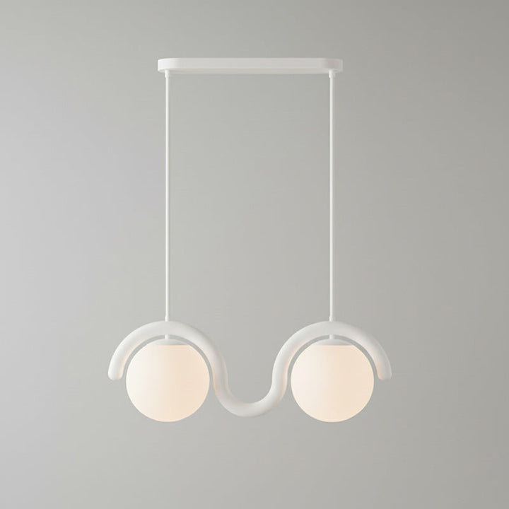 Designer linear pendant, black metal for dining.