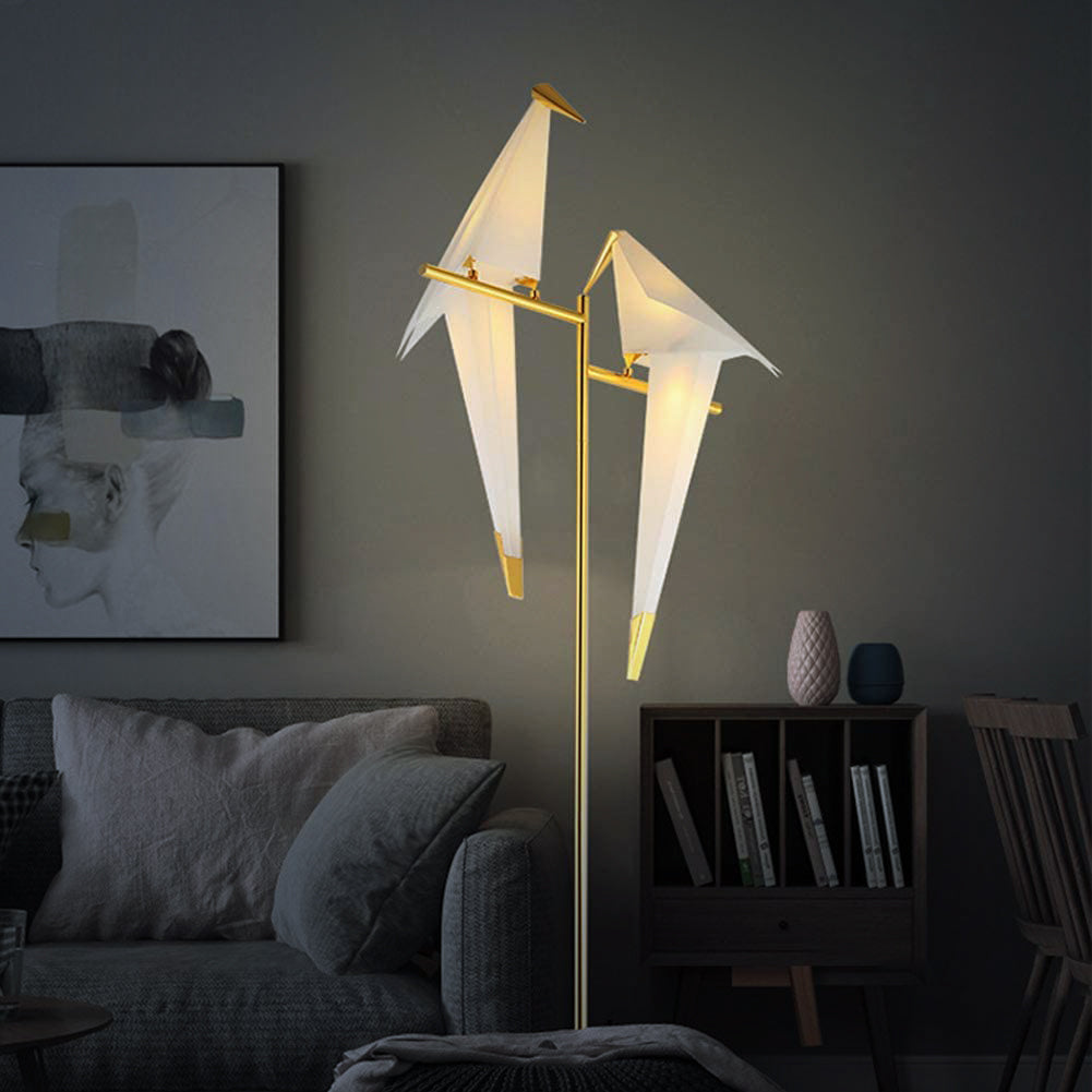 Wireless magnetic origami bird lamp, a modern accent light perfect for any contemporary home decor.