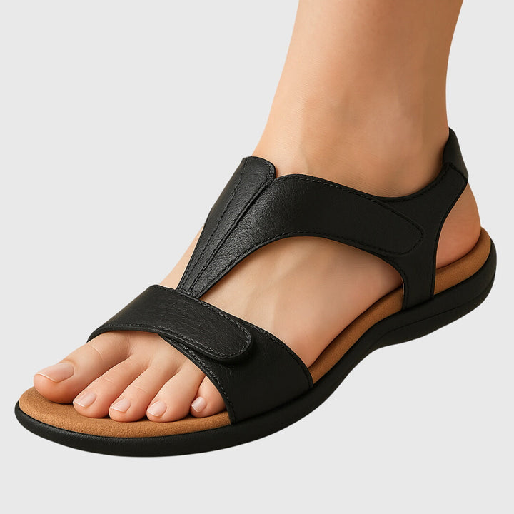 Elegant orthopedic comfort sandals for women with arch support, perfect for foot health.