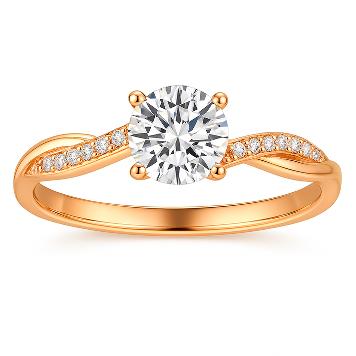 Stunning gold fashion ring for women, an elegant piece of designer jewelry, ideal gift.