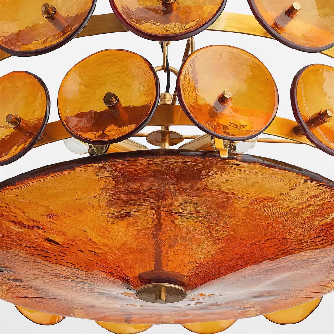 Versatile round glass pendant light, suitable for various elegant home decors.