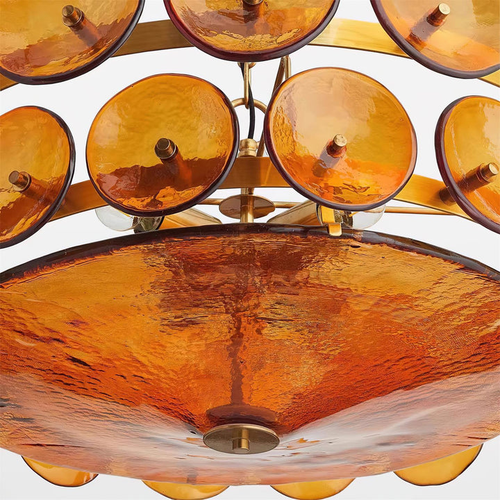 Versatile round glass pendant light, suitable for various elegant home decors.
