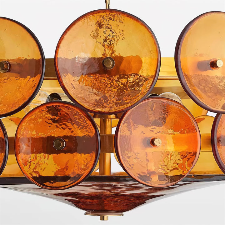 Modern elegant round pendant light, perfect for dining rooms.