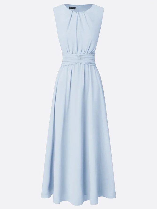Chic ruched waist maxi dress, perfect for women's summer parties.